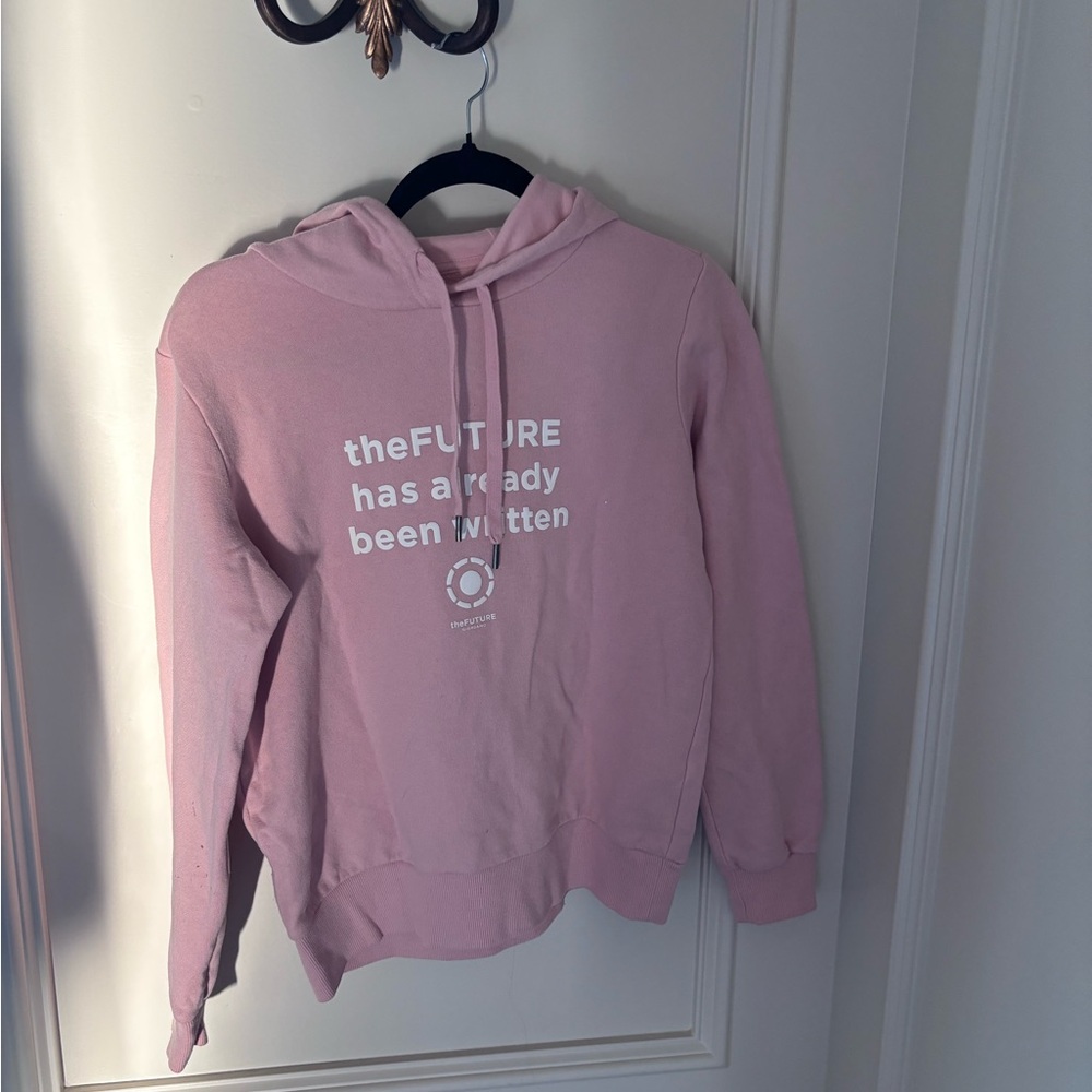 Pink Hoodie with Slogan